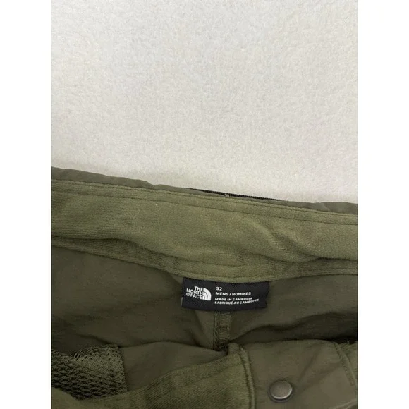 The North Face Shorts Men 32 Green 100% Nylon Belted Kayak Boating Swim - Picture 2 of 6